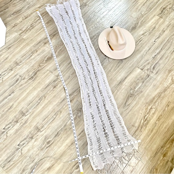 Rustic gauzy fringe scarf/wrap w southwestern Equestrian vibe - Picture 9 of 14